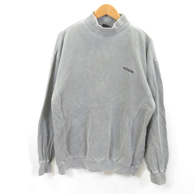 80s 90s adidas モックネック スウェット トレーナー sizeM/アディダス 0705