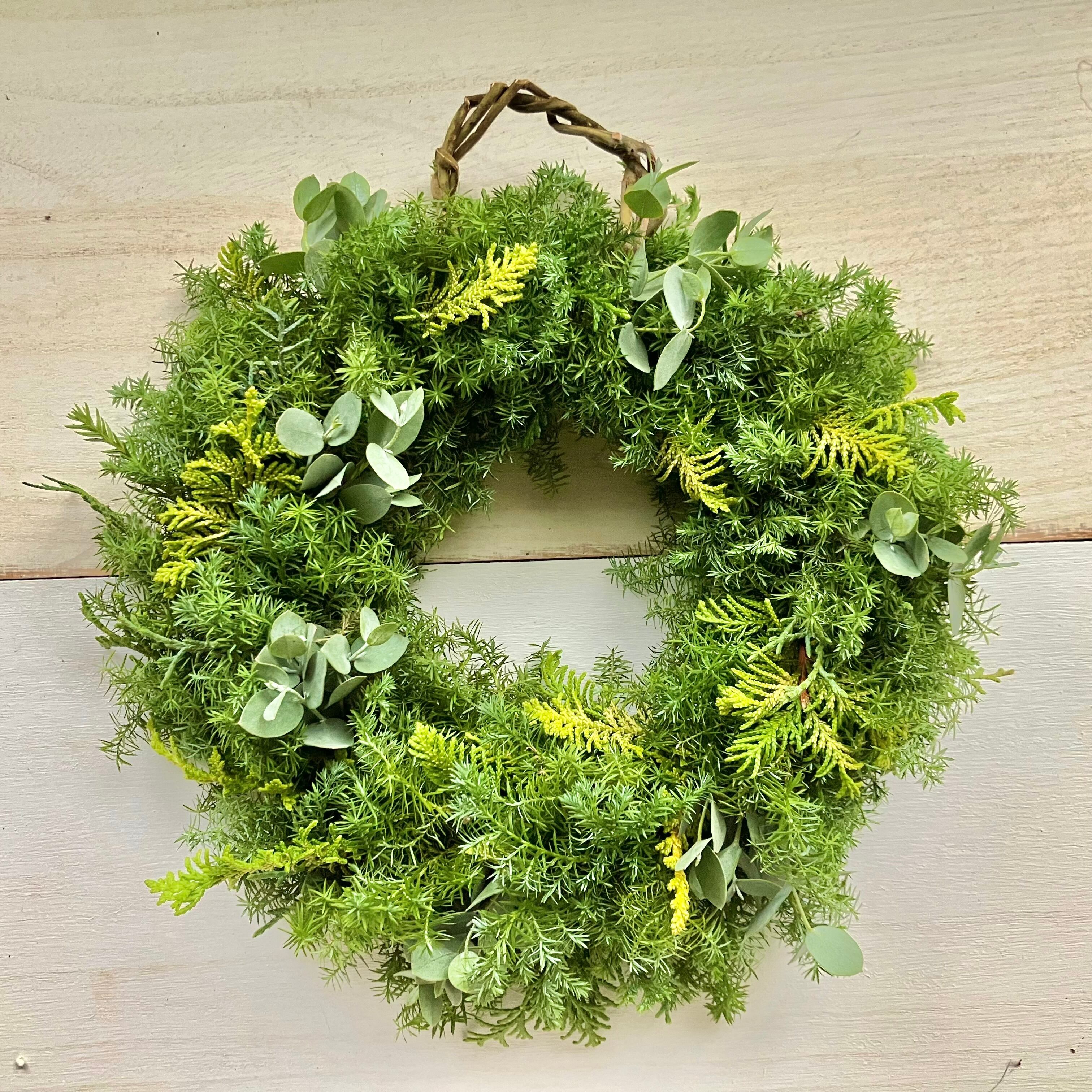 シンプルフレッシュリース 正月飾り しめ飾り 玄関 しめ縄飾り2026