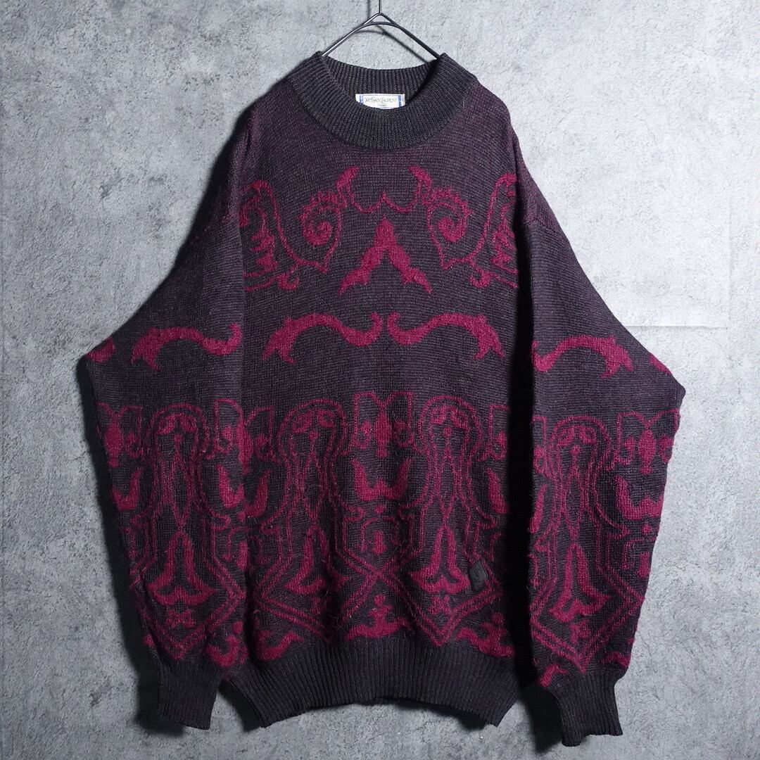 90s “Yves Saint Laurent” Motif Design Knit