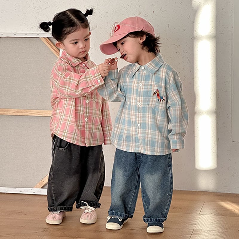 BABY&KID】春作リラックスデニムカーブパンツ | 韓国子供服通販 - Baker