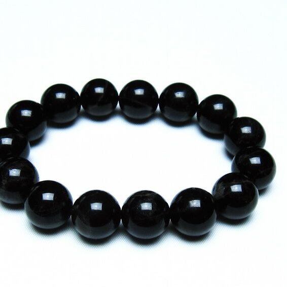 モリオン 黒水晶 ブレスレット 14mm 一点物 メール便可 [M便 1/10] 111-46352