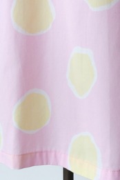 Pink yellow dot short sleeve shirt dress