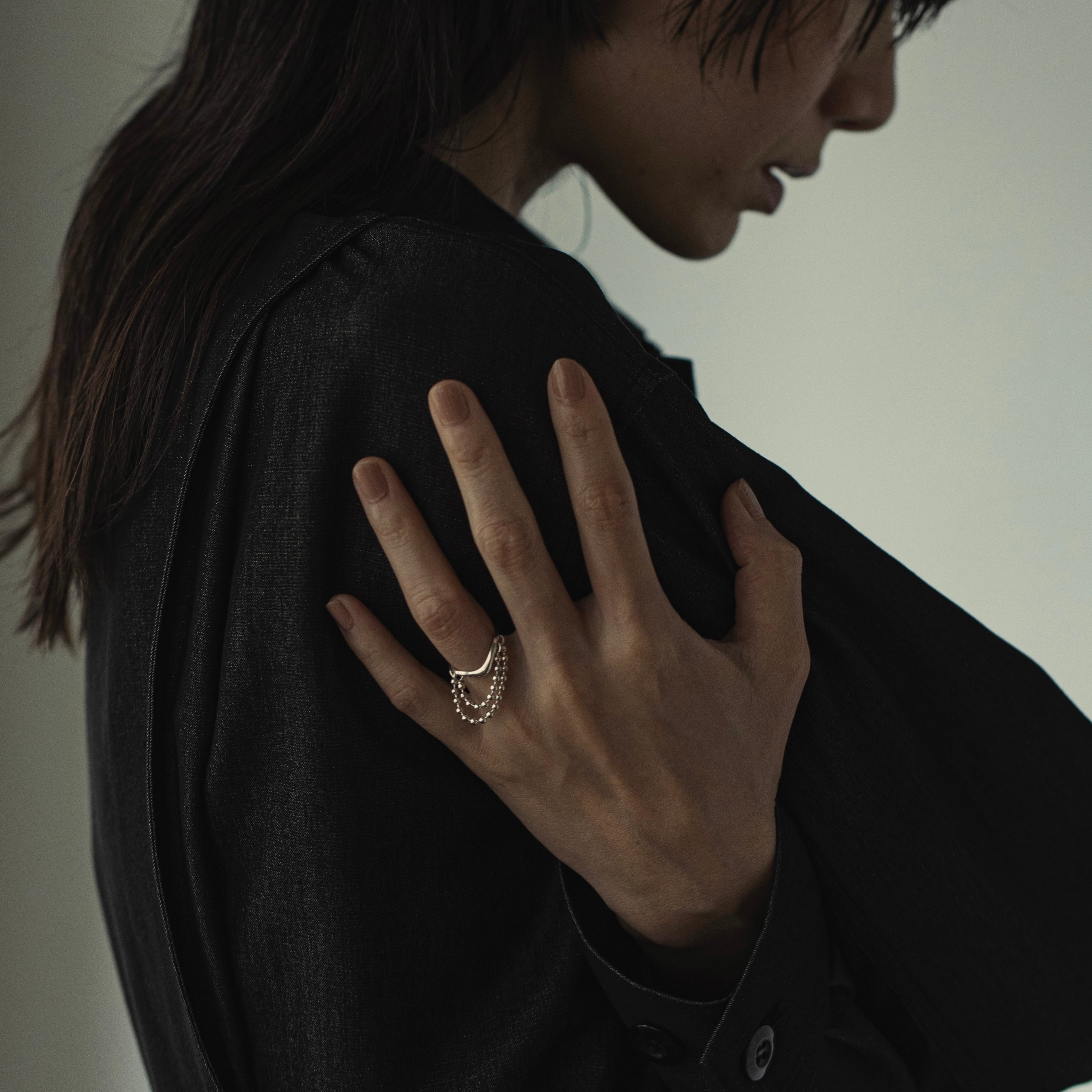 Heritage ball chain ring Silver | FLYNK