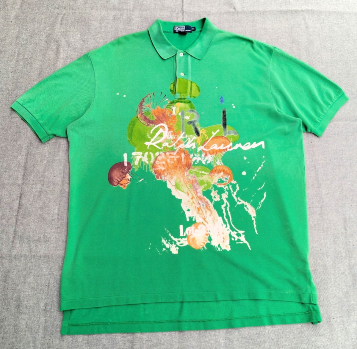 ralph lauren custom fit クラゲ柄 大判 print polo shirt 小岩店