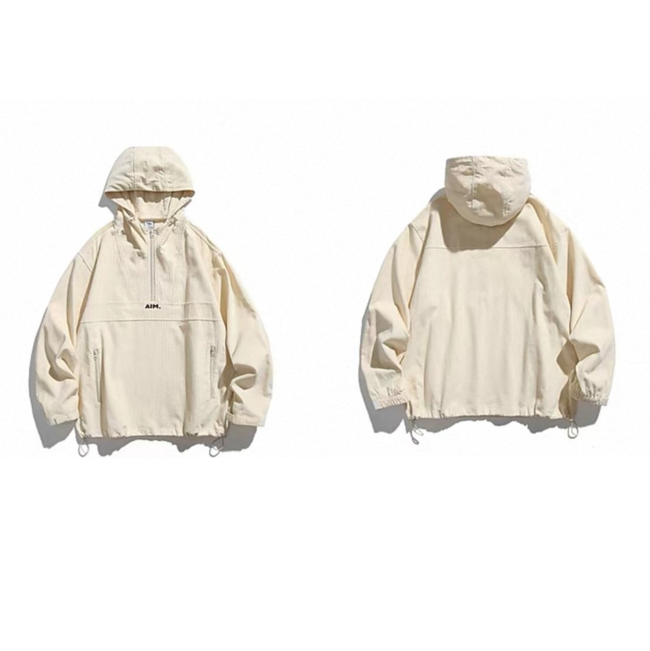 Half zip hooded anorak jacket 1253 - 7
