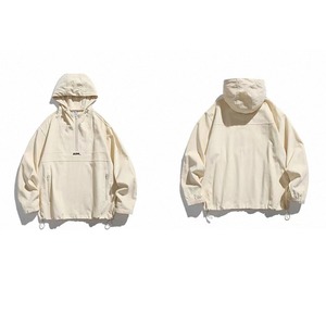 Half zip hooded anorak jacket 1253