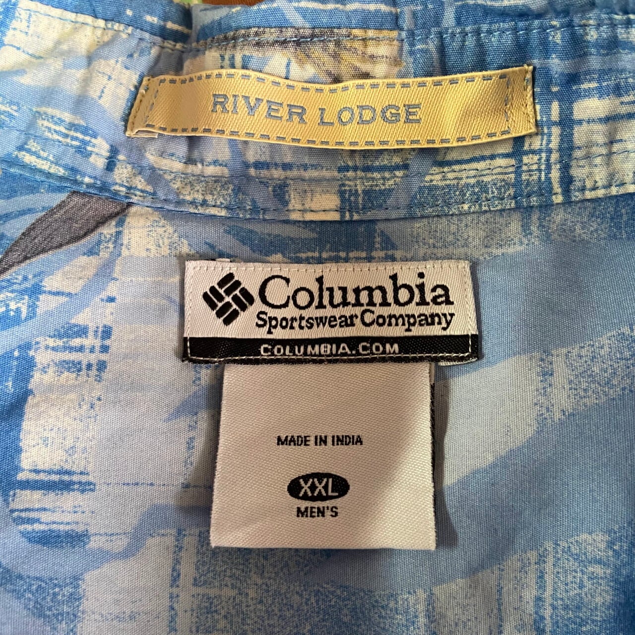 ビッグサイズ Columbia コロンビア 半袖 魚柄 総柄シャツ メンズ2XL 古着 ライトブルー 水色 大きいサイズ【半袖シャツ】【P2000】  | cave 古着屋【公式】古着通販サイト