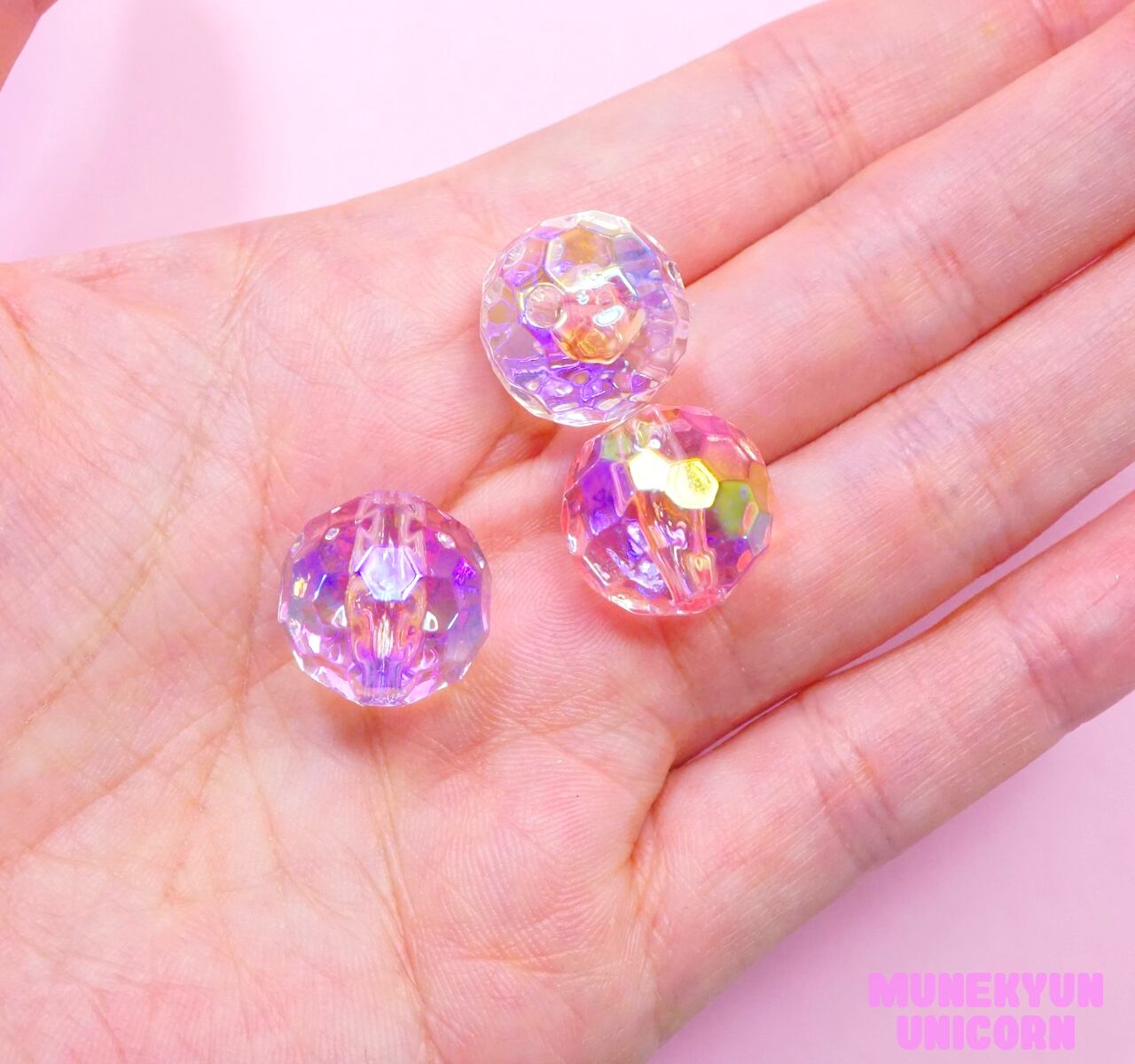 422【1個】高品質 オーロラ キラキラカット ビーズ | デコパーツと