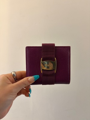 Salvatore Ferragamo / vintage vara purple wallet.(o)