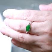 憧れの！猫脚バスタブを連想させるリング！K10WG 翡翠リング  jd_rg1503