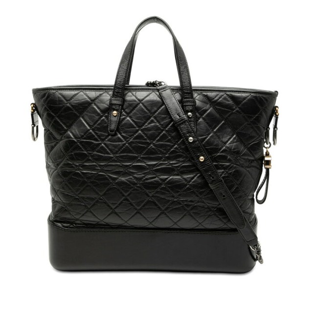 シャネル ガブリエル ドゥ シャネル トートバッグ ショルダーバッグ 2WAY A93824 ブラック レザー レディース CHANEL 【中古】