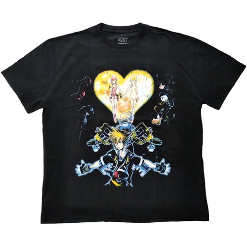 キングダムハーツ　ヴィンテージ加工Tシャツ　M 実寸XLくらい　ディズニー *
