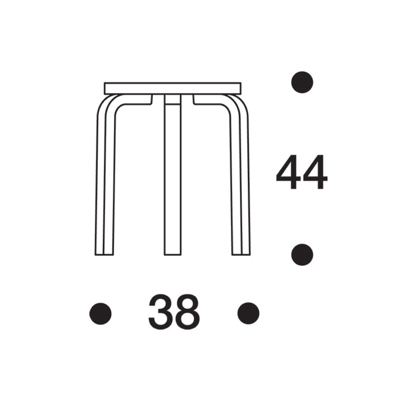 Artek アルテック スツール 60 3本脚 ／ナチュラルバーチ アルテック スツール 60 ナチュラル バーチ材 3本脚 完成品 選べる
