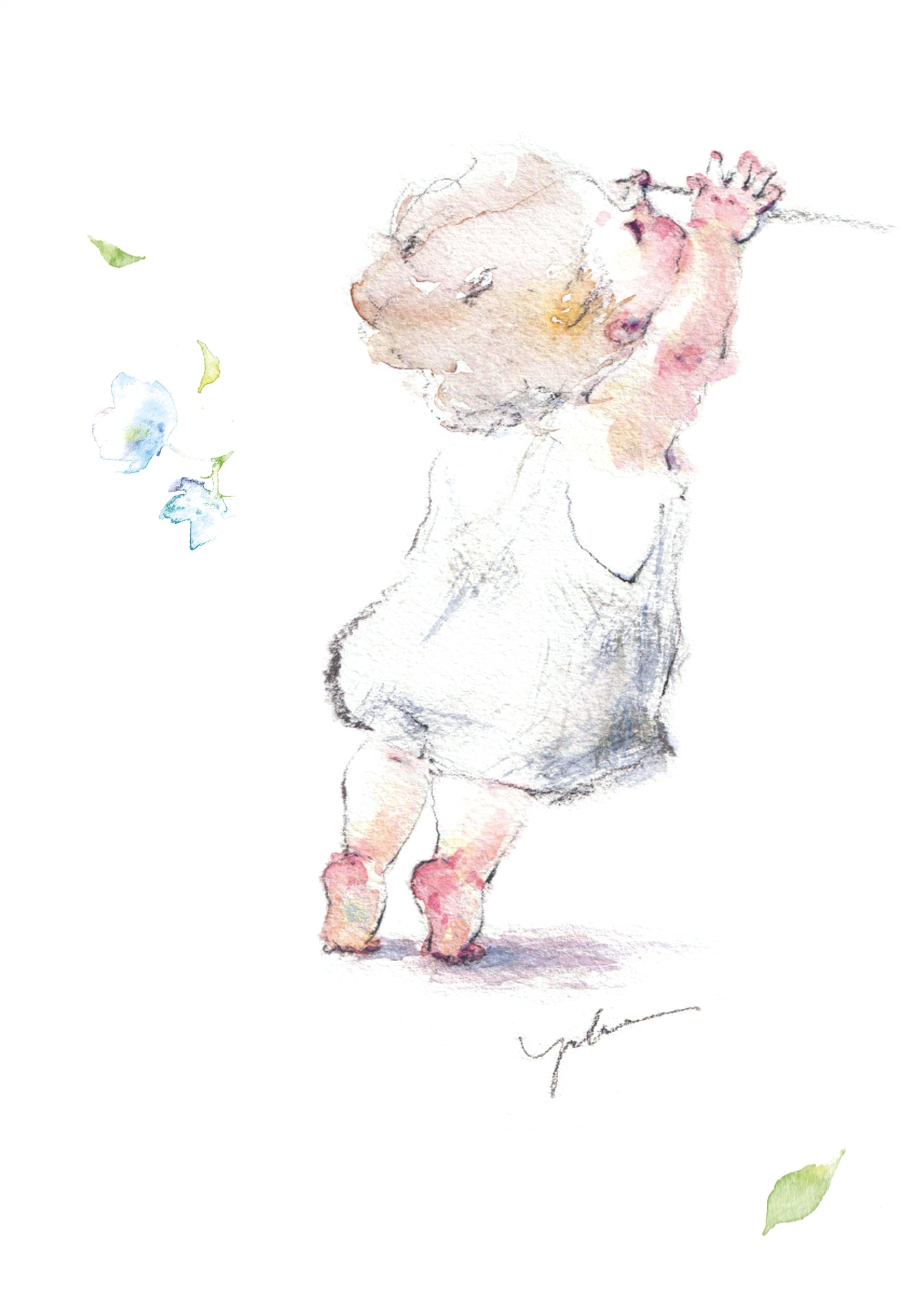 水彩画イラストオーダー オーダー水彩画（A4大サイズ） | 水彩作家 yukko オフィシャルECサイト