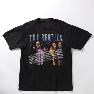 【希少】90s Vintage Tee ヴィンテージ ロックT バンドT The Beatles ビートルズ アーティスト ライブTシャツ  半袖 プリント Tシャツ トップス ブラック USA製 実寸L