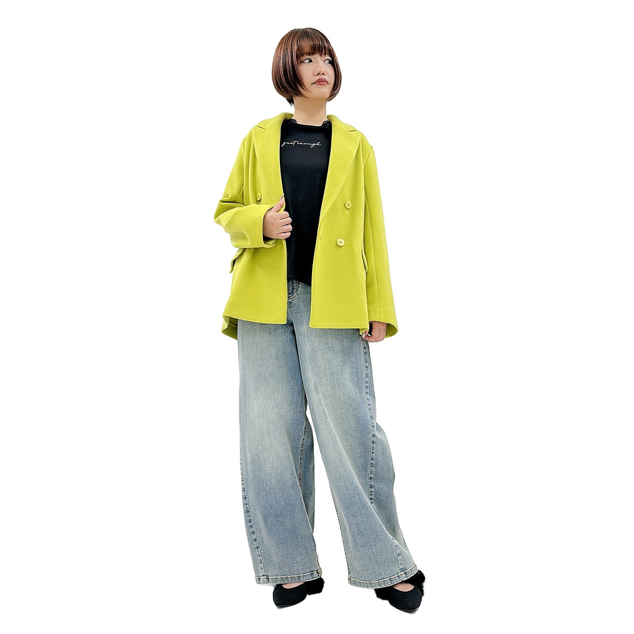 ⭐人気⭐【ayane】無地バレルレッグデニムパンツ 856735 836639 816329