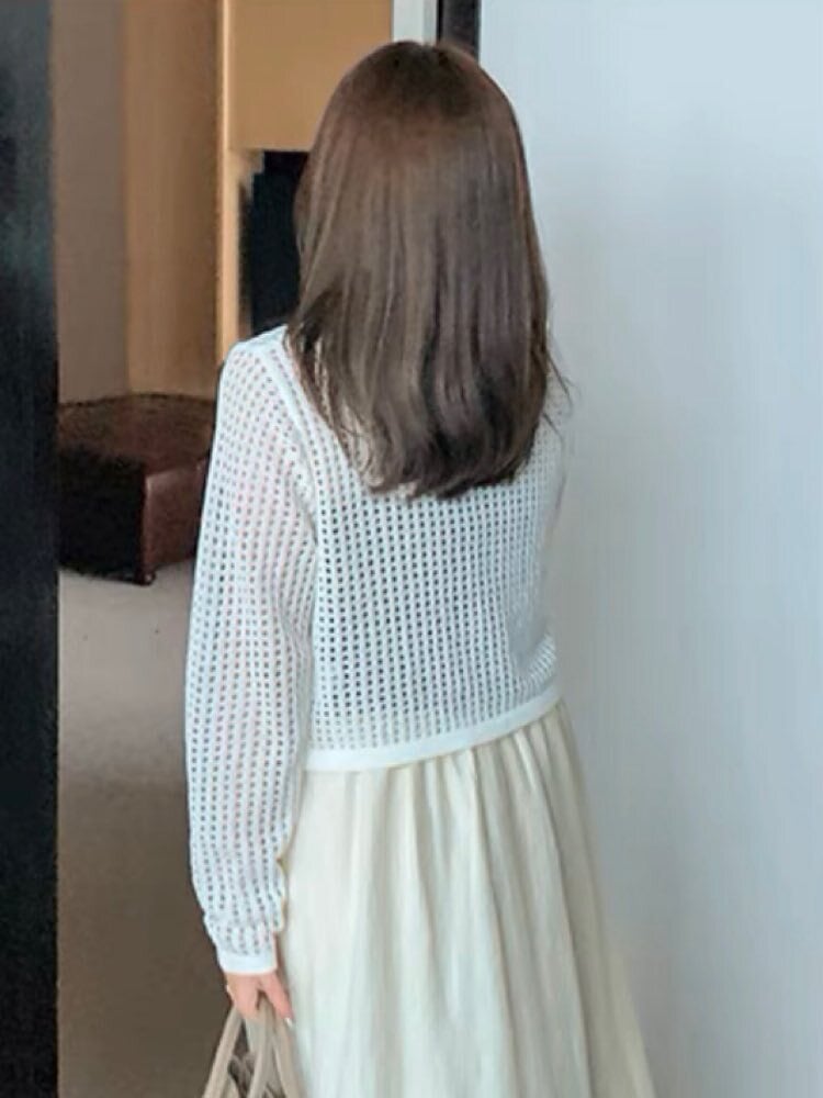 トレンド感と可愛いさのイイとこどり メッシュサマーニットニット