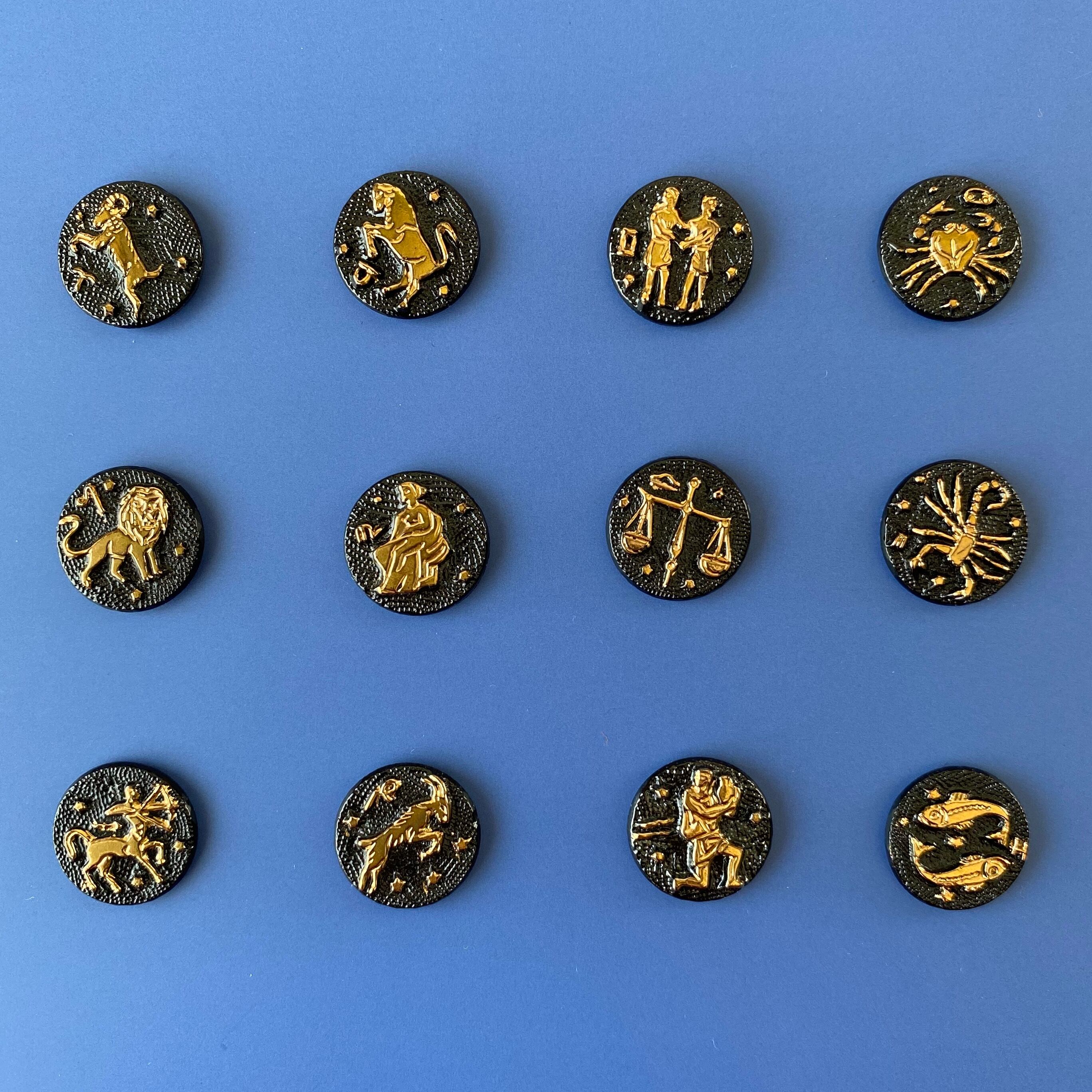 France 星座のグラスカボッション / de0062 | Petit Musée | プチミュゼ