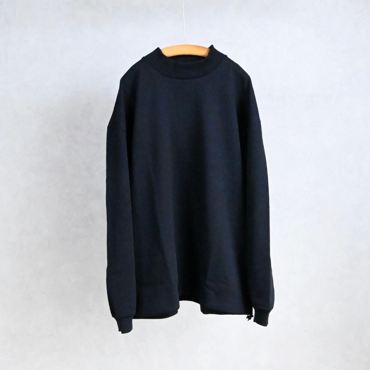 25AW》【LA MOND】 DRAWST MOCK NECK COTTON LONGTEE ラモンド ドロー