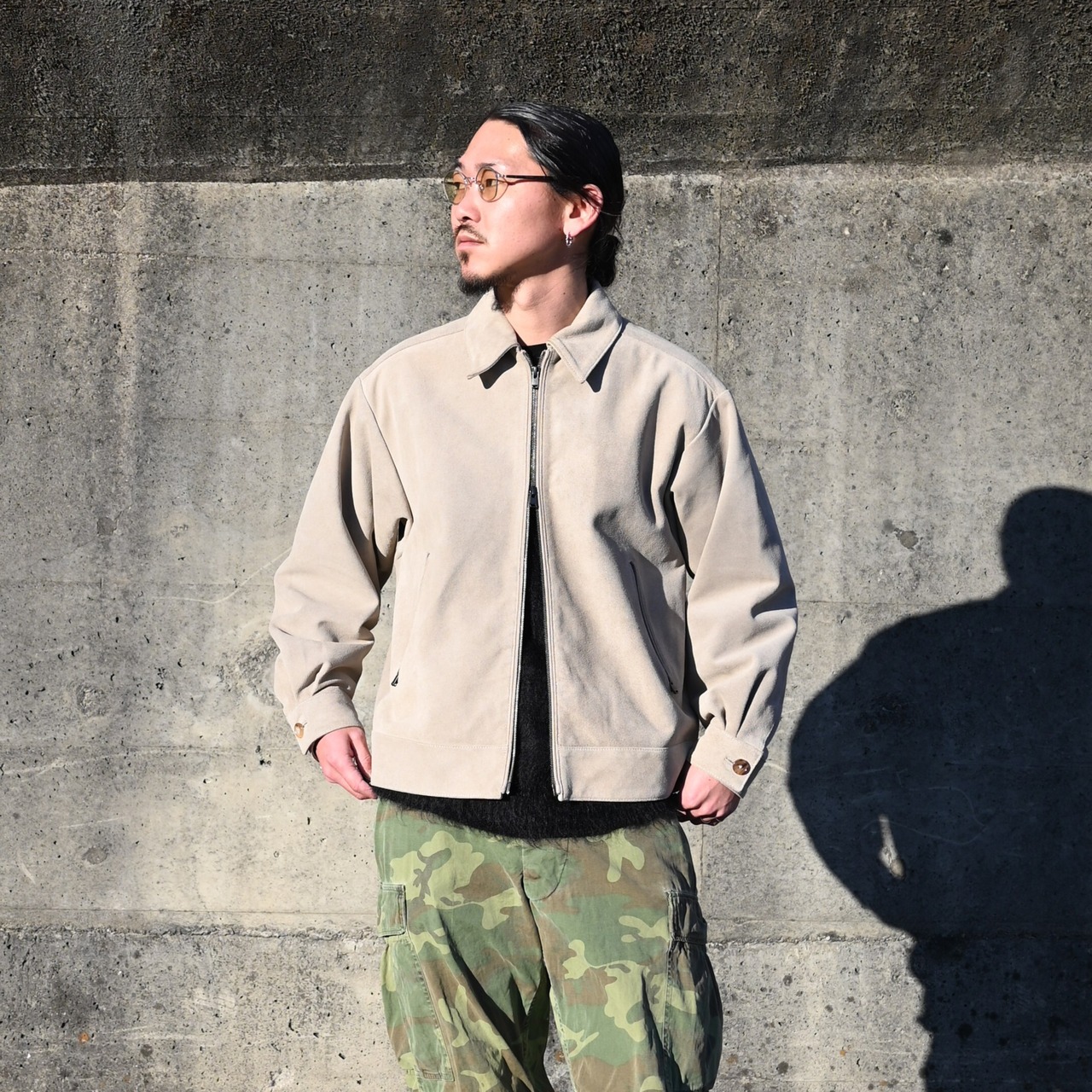 tangenet(タンジェネット)スエードレザージャケットstyle