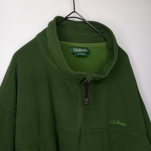 エルエルビーン　フリースジャケット　ポーラテック　刺繍ロゴ　カーキ　XL