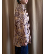 pink beige paisley pattern shirt jacket-4306-8