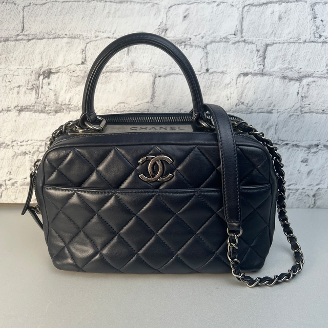 CHANEL シャネル ココマーク  レザー ショルダーバッグ ブラック A-10013