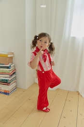 韓国子供服 / ÜEO / コイサロペットブーツカットパンツ / 秋服 *S~JS*