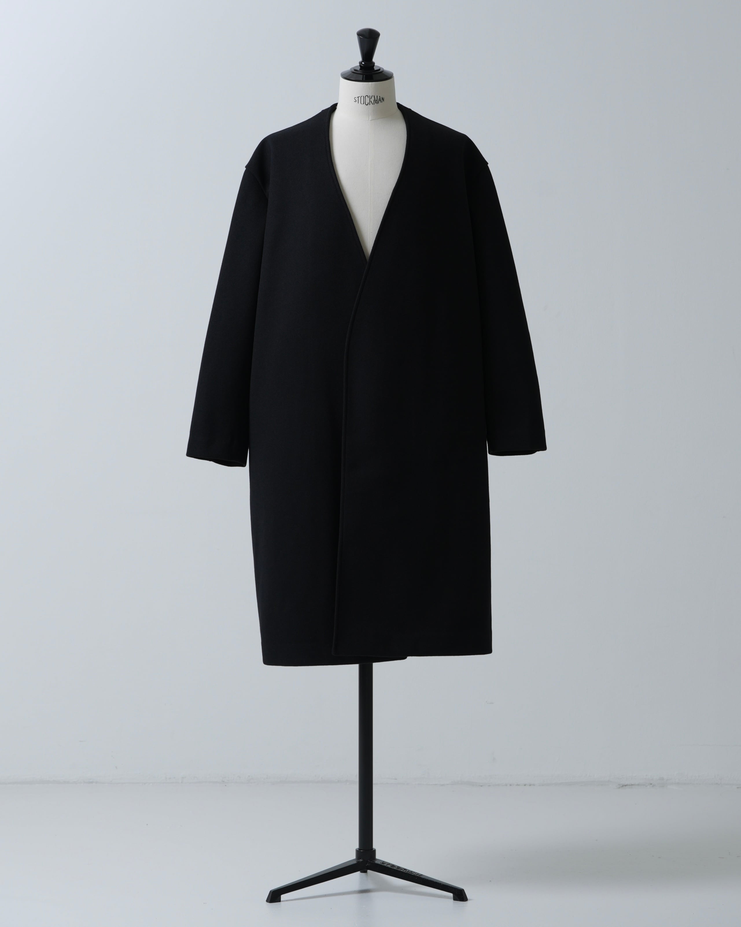 ノーカーラーコートブラックBかいぶ様 ROPE' PICNIC（ロペピクニック）の「JAPAN FABRIC中伝ノーカラーコート