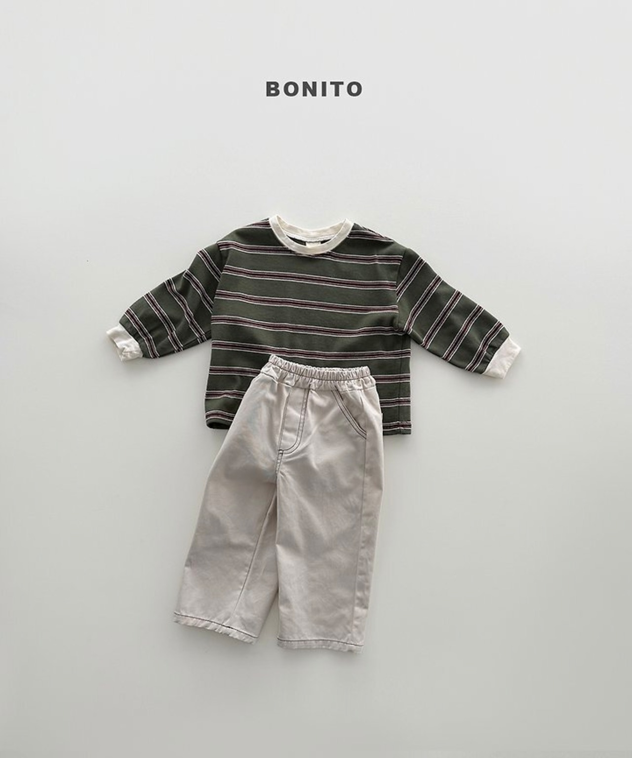 韓国子供服 / BONITO / 26Autumn / ボーダーTシャツ / 秋服 *12M~JM *