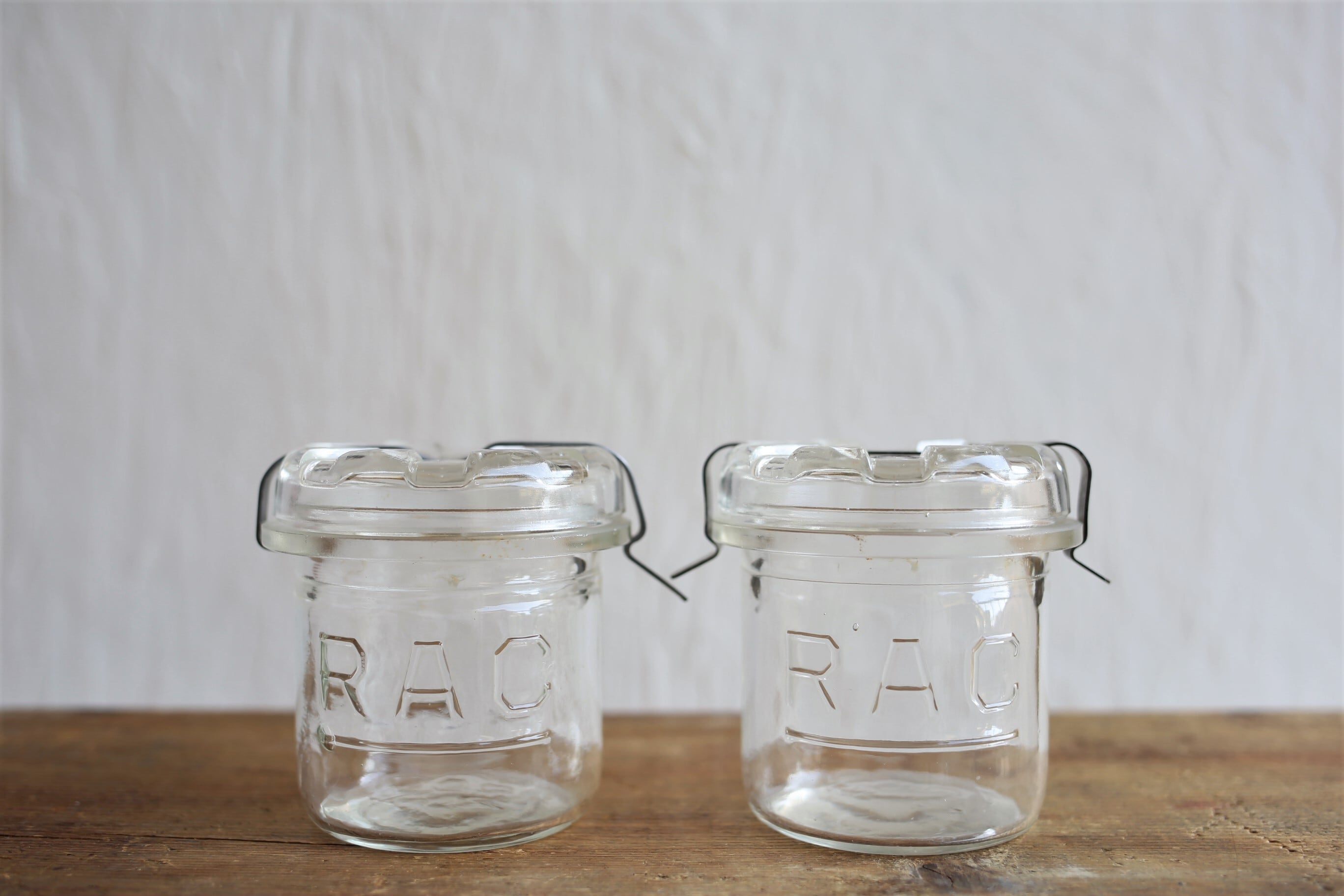 フランス アンティーク ヴィンテージ RAC 保存瓶 1/4L N-00517g