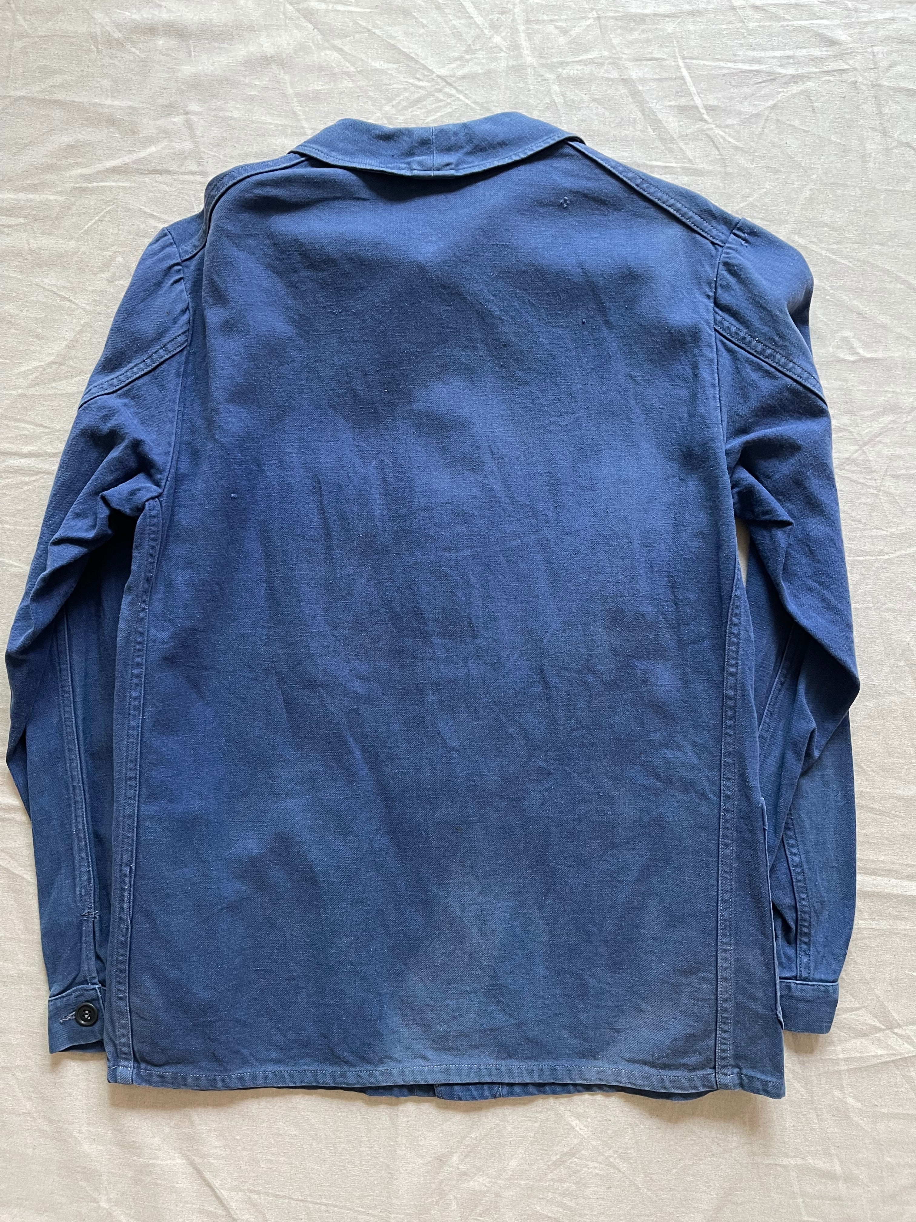 40's French vintage blue cotton work jacket | Le Coeur