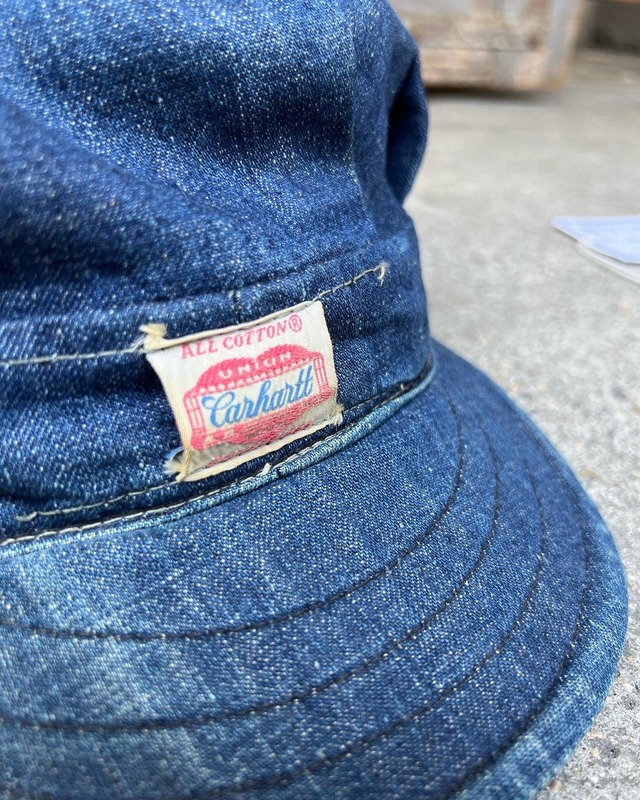 "1950s CARHARTT DENIM RAILROADER CAP"