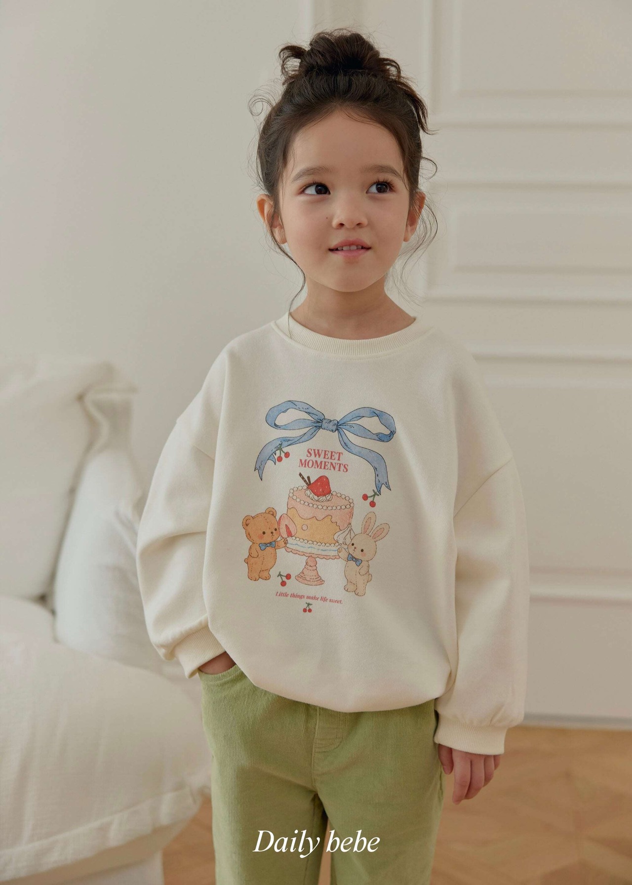 【取寄】Dailybebe ケーキトレーナー｜秋服｜韓国子供服｜26/AT