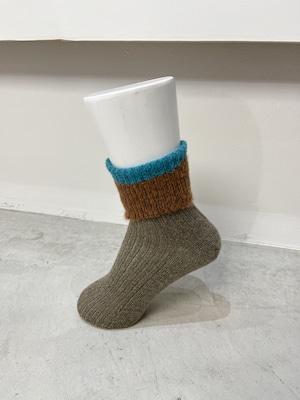 FAKUI / BI-COLOR WOOL SOCKS FK-143