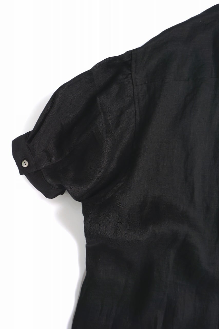 French Linen Open Collar S/S O/P