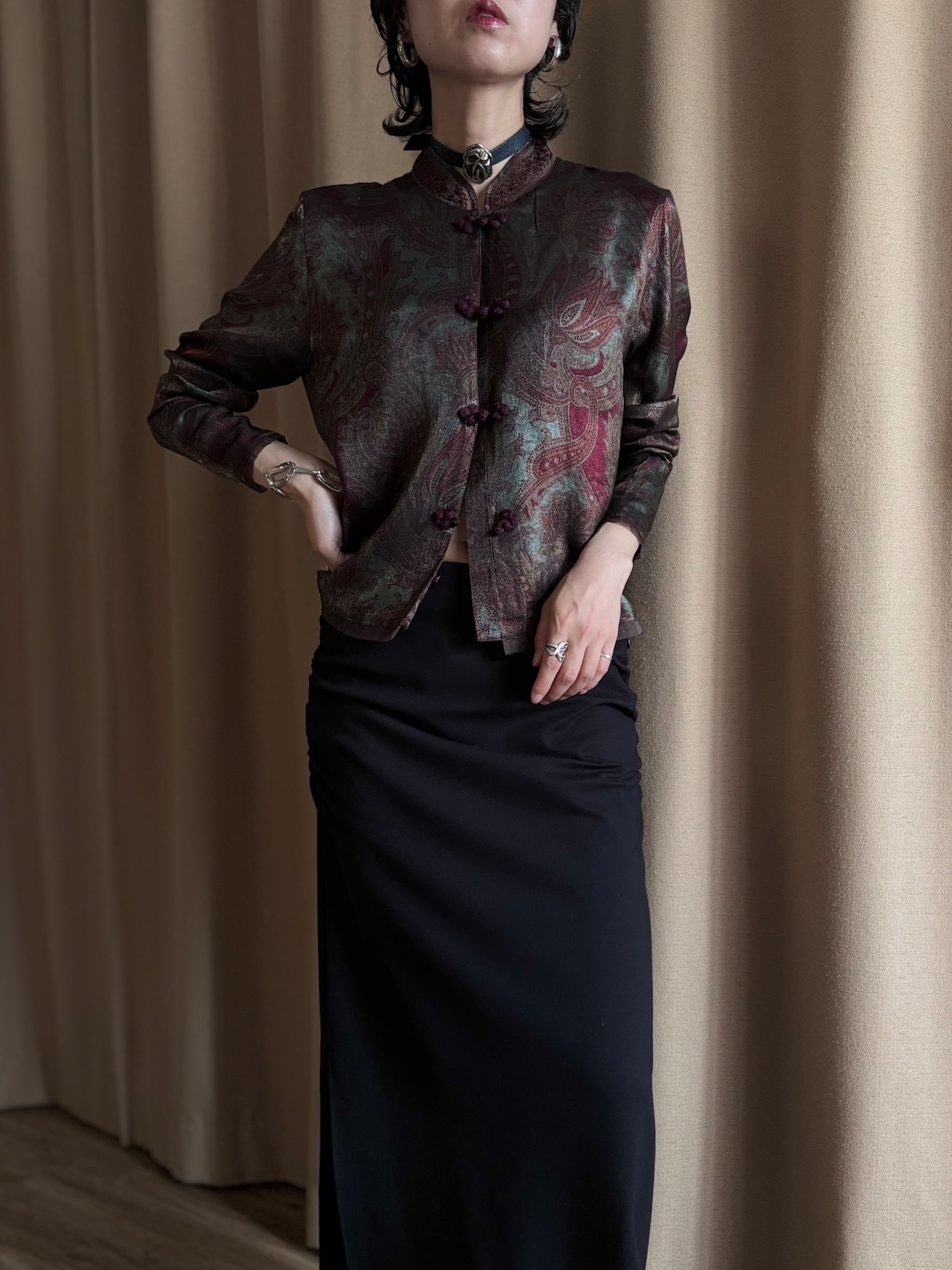 MADE IN JAPAN paisley china button shirt-5271-6