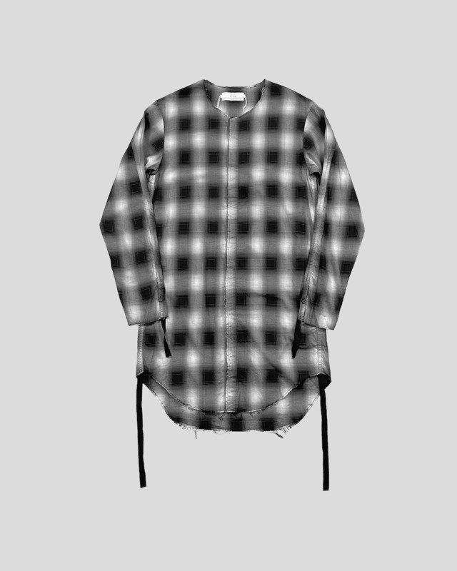 ASKYY / RIBBON DETAIL LONG SHIRTS WITH PLAID