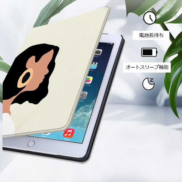 Ipadケース ブック型 絵画風 横顔 イラスト Ipad Pro Air Mini クール アイパッドケース 手帳型 スタンド フェイクレザー 保護ケース 取寄 発送目安14 21日営業日 Laff Store 会社情報 納期の確認をお願いします