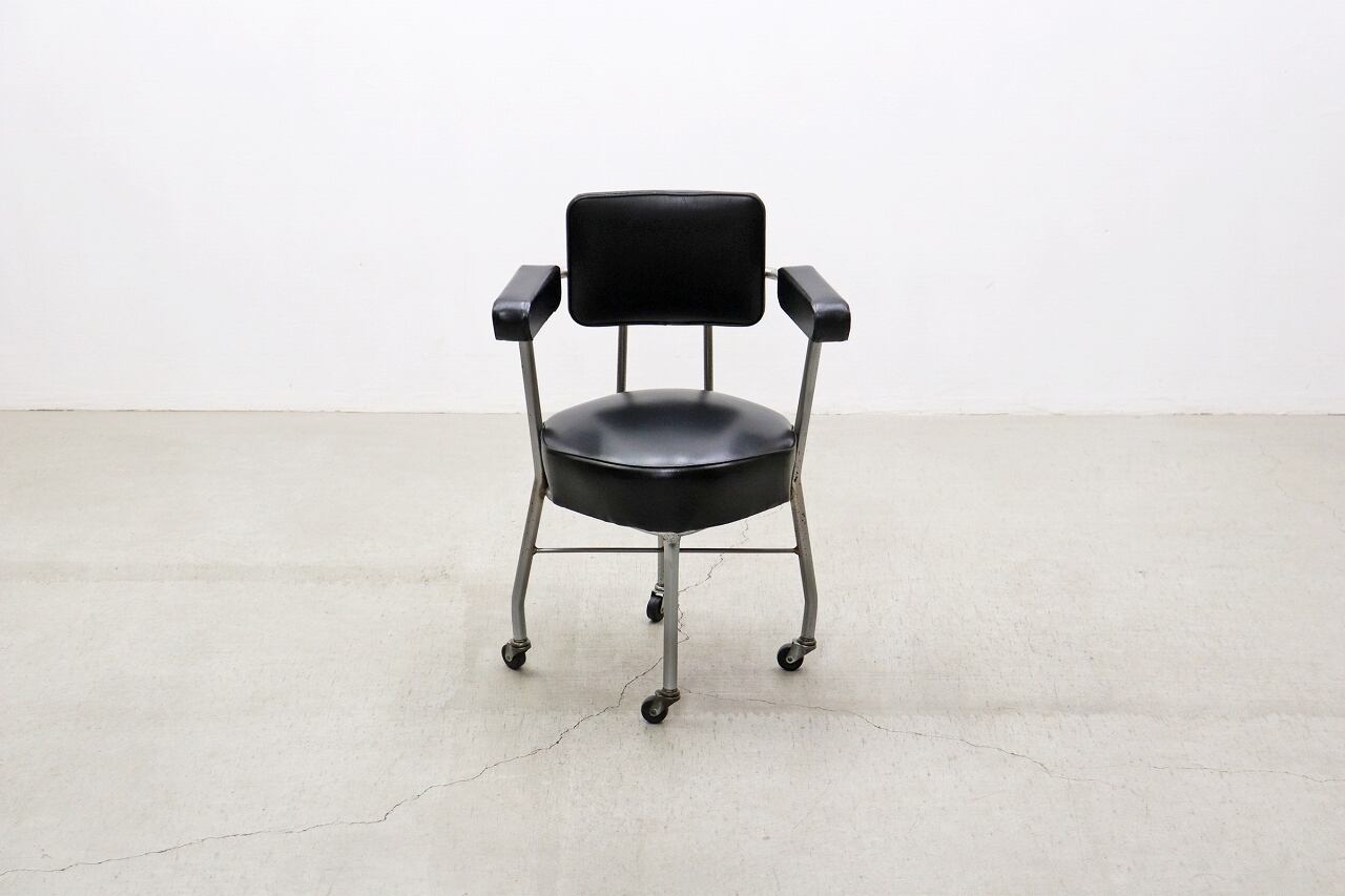 沼津店】レトロ ヴィンテージ キャスターチェア アーム オフィス 事務