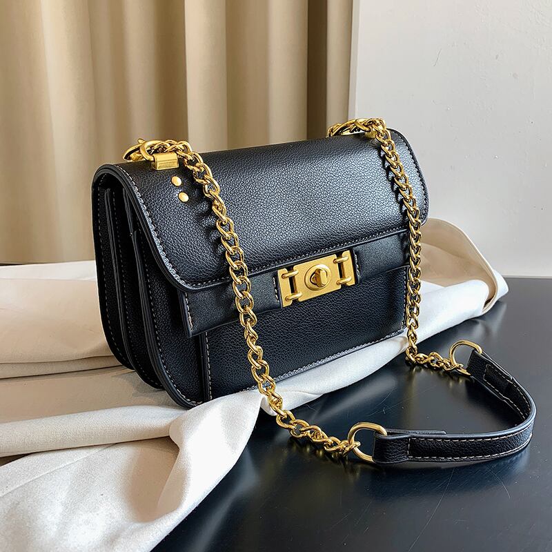 チェーン レッド スクウェア メッセンジャーバッグ 手作りハンドバック93478697408