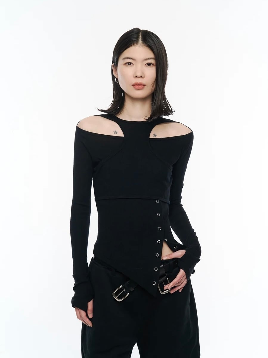 26SS】AKIKOAOKI アキコアオキ / レースタンクトップ / Back lace tank
