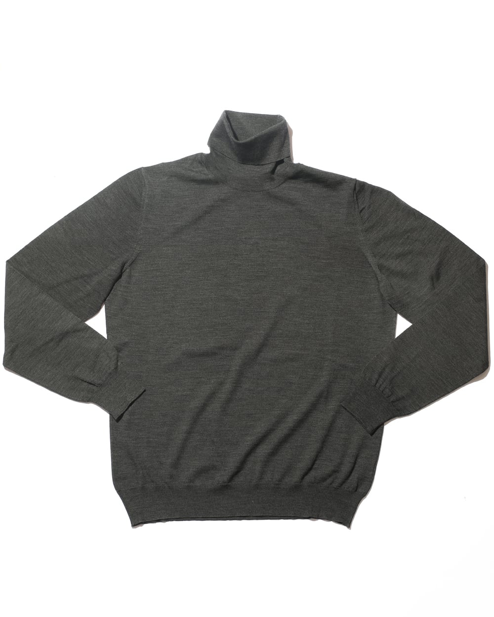 SVEVO スーパーファインメリノ 160’s 36 ゲージ タートルネックニット(グレイ 984)