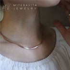 金属アレルギー対応 ネックレス サージカルステンレス スネーク チェーン ネックレス 幅 3ｍｍ 4ｍｍ 5ｍｍ【N48】