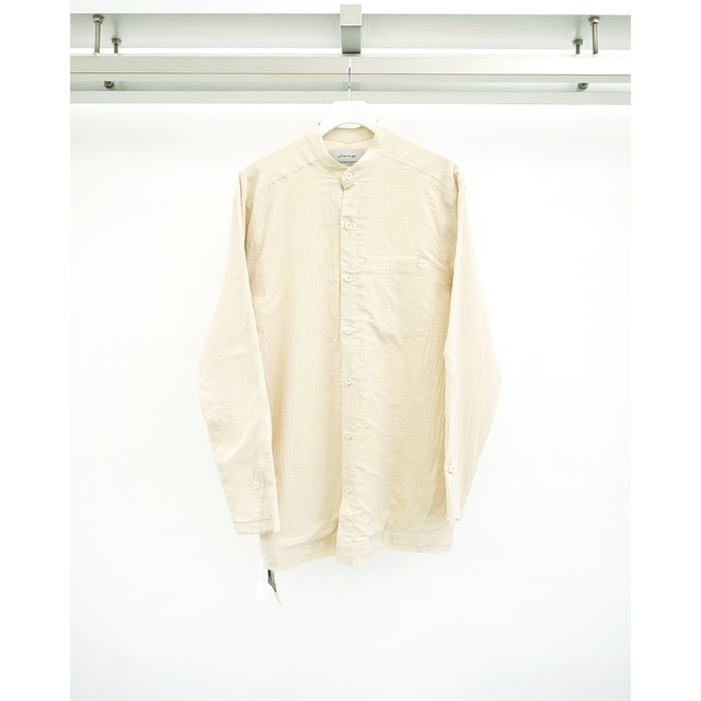 [ Professor.E ](プロフェッサーイー) 25SS-PE-LSH-08 Wrinkled-effect Shirt(Beige)