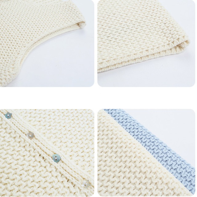 button-front knit vest　J00462