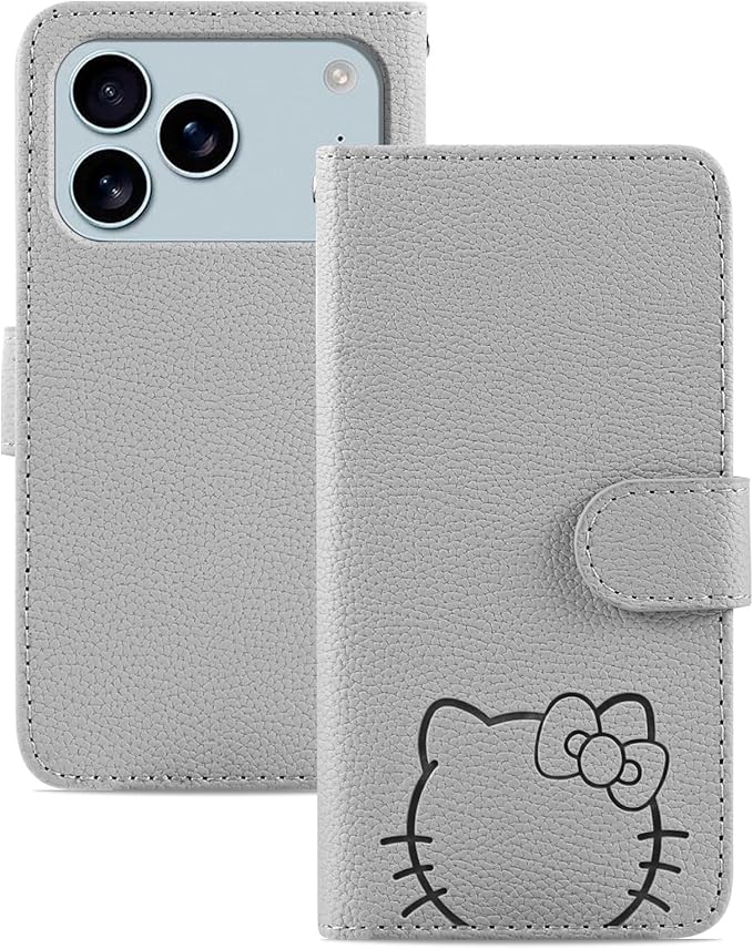 Kedic case と互換性のある iPhone 17 Pro Max ケース 手帳型 大きな花