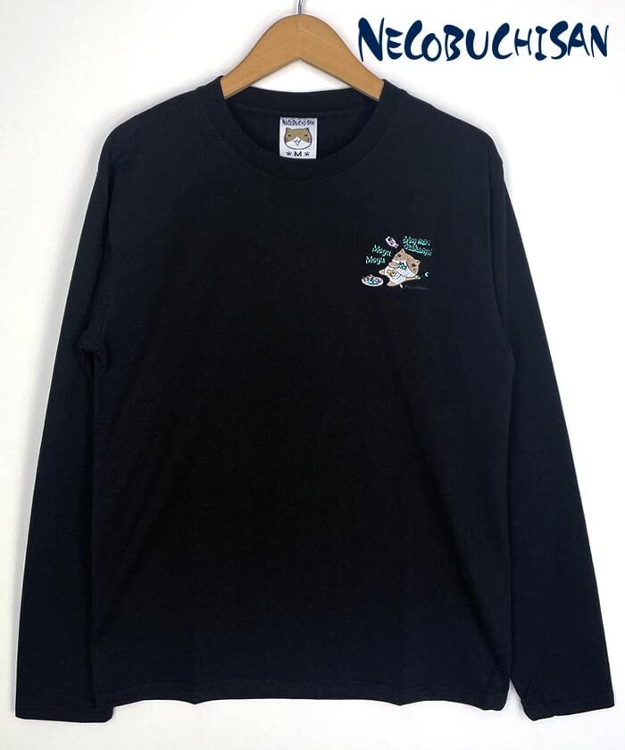 ねこぶちさん ワンポイント 刺繍 ロンT 12415013 | necobuchisan