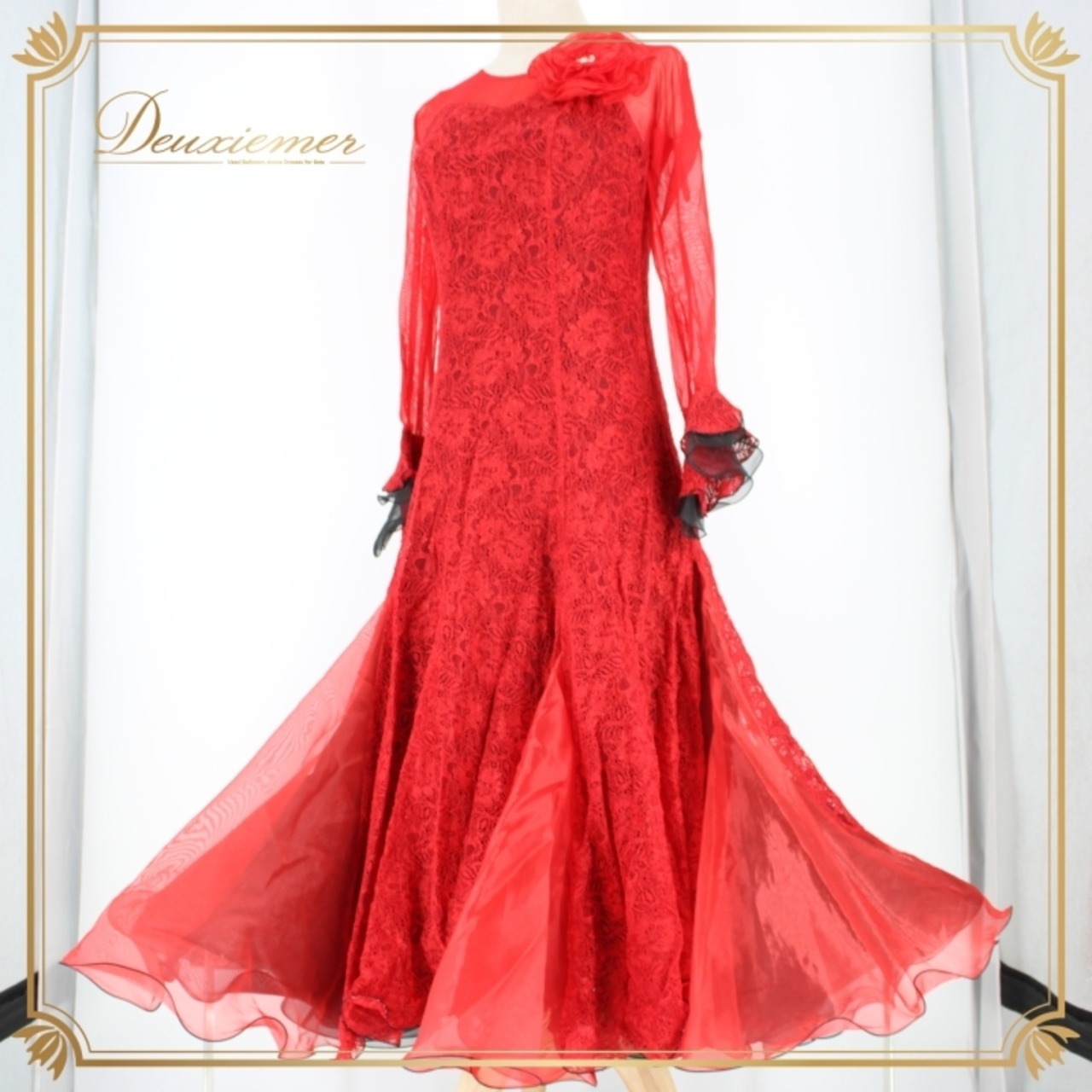 社交ダンス 衣装 スタンダード ドレス ワンピース パーティ衣装 ステージ衣装 オールシーズン 赤 黒 レッド系 ブラック系 SEKINE セキネ レース 鮮やか 高級感 洗練された デザイン コサージュ 取り外し可 ボリューム感 動きやすい サイズ調整 可愛い 伸縮性 日本製 おしゃれ 目立つ 公式 パフォーマンス ダンスウェア レディース 秋冬 おすすめ プラスサイズ お祝い クリスマス 春夏