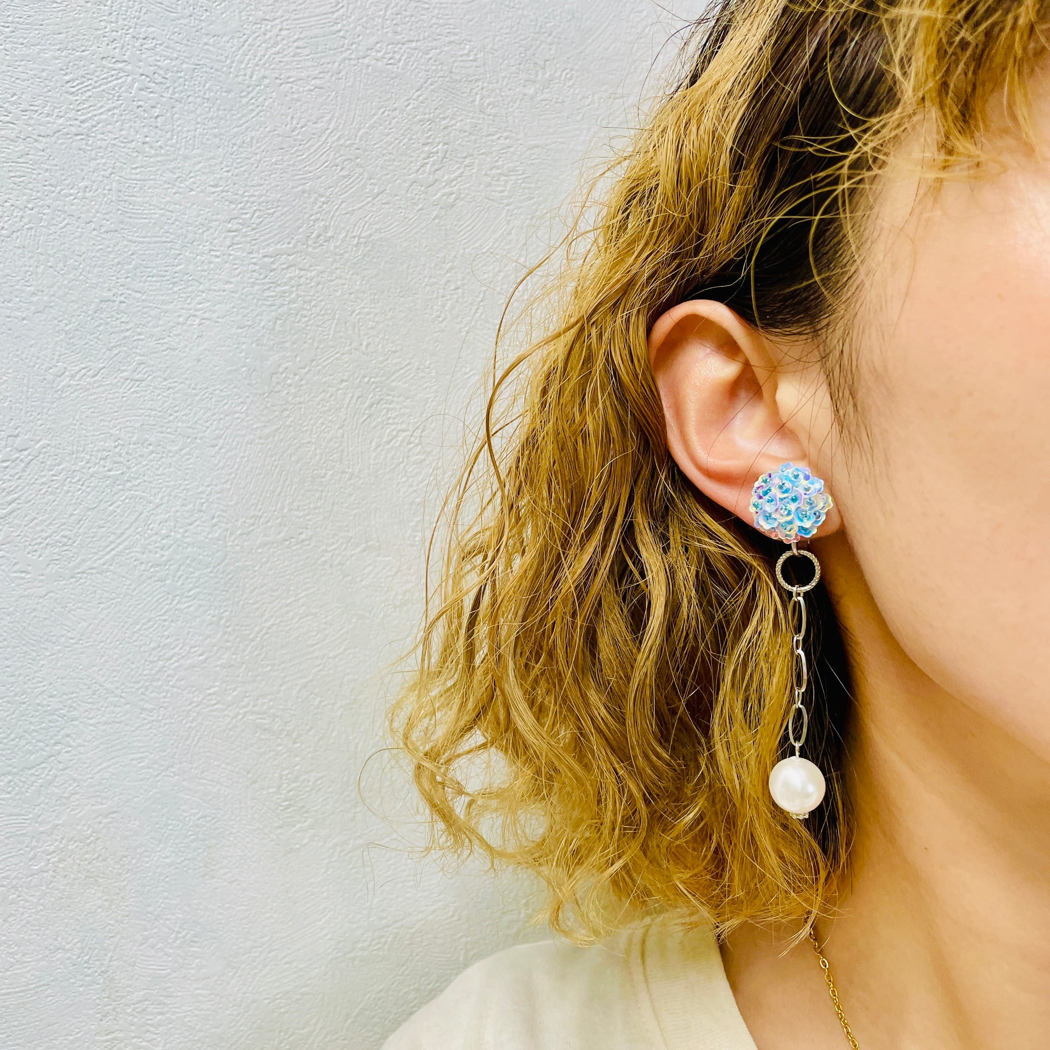 紫陽花- お花/イヤリング/梅雨/アクセサリー | tsukumi 